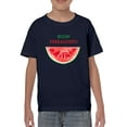 thumbnail image 1 of Buon Ferragosto Watercolor Melon T-Shirt Juniors -Image by Shutterstock,  x-Small, 1 of 4