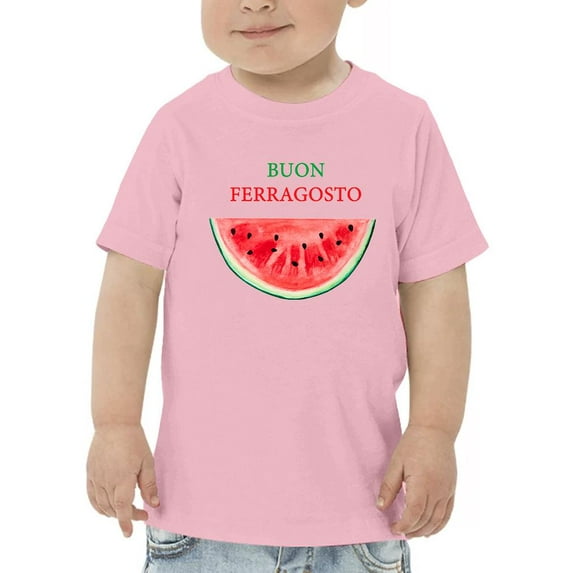 Buon Ferragosto Watercolor Melon T-Shirt Toddler -Image by Shutterstock, 3 Toddler