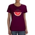 thumbnail image 1 of Buon Ferragosto Watercolor Melon T-Shirt Women -Image by Shutterstock, Female 3X-Large, 1 of 4