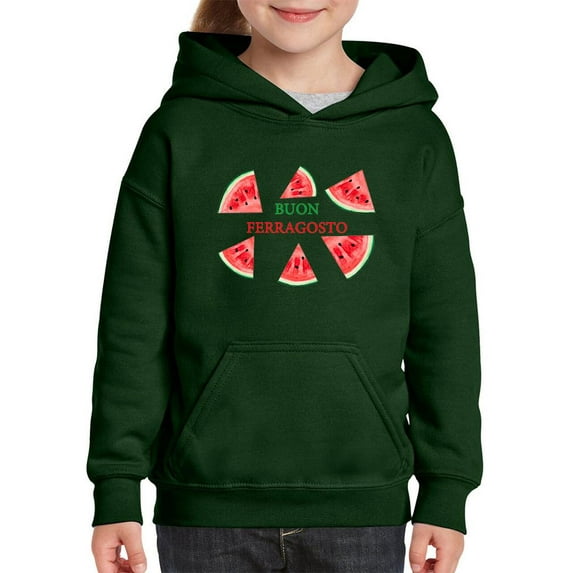 Buon Ferragosto Watercolors Hoodie Juniors -Image by Shutterstock, x-Large