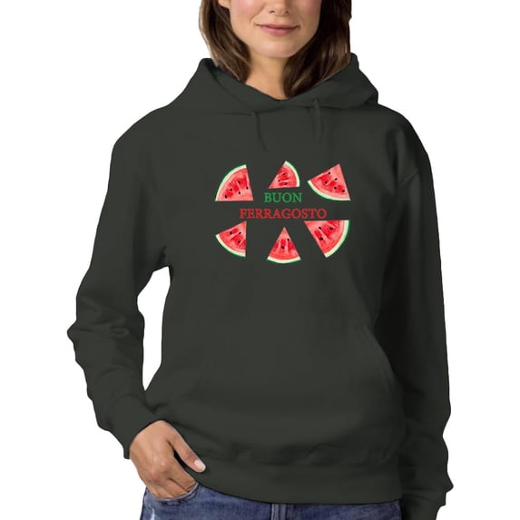 Buon Ferragosto Watercolors Hoodie Women -Image by Shutterstock, Female 3X-Large