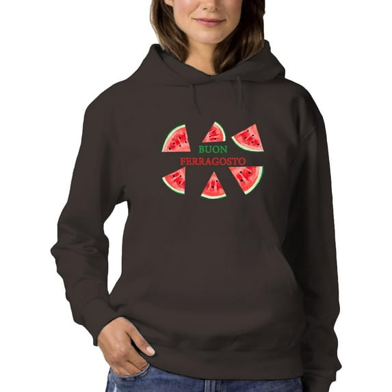 Buon Ferragosto Watercolors Hoodie Women -Image by Shutterstock, Female XX-Large
