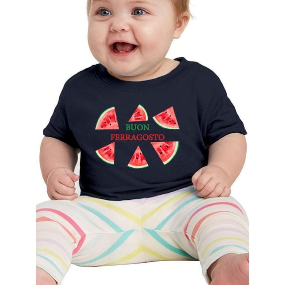 Buon Ferragosto Watercolors T-Shirt Infant -Image by Shutterstock, 24 Months