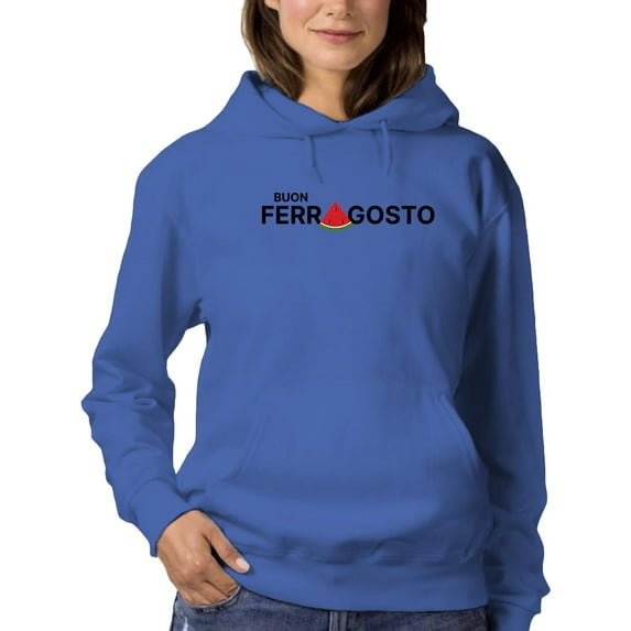 Buon Ferragosto Watermelon A Hoodie Women -Image by Shutterstock, Female x-Large