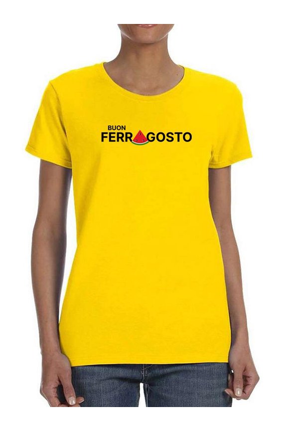 Buon Ferragosto Watermelon A T-Shirt Women -Image by Shutterstock, Female Small