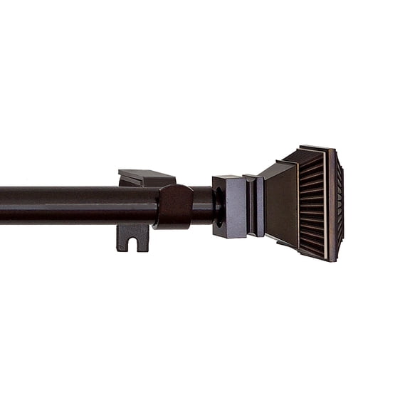 Oil Rubbed Bronze Decorative Rod & Finial Set, Empire, 48" to 86"