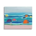thumbnail image 1 of Buoy Floating Ocean Waves Coastal Painting Gallery Wrapped Canvas Print Wall Art, 1 of 7