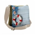 thumbnail image 1 of Buoy Messenger Bag, Fishing Net Wood Seashell, Unisex Cross-body, by Ambesonne, 1 of 2