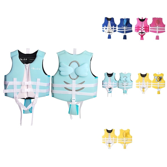 Buoyancy Back Heart Swim Vest for Boys and Girls – Toddler & Kids Float Jacket with Safety Strap, Learn-to-Swim Aid for Pool, Beach, Boating (M 3-6 Yrs / L 6-9 Yrs, 30-80 lbs)