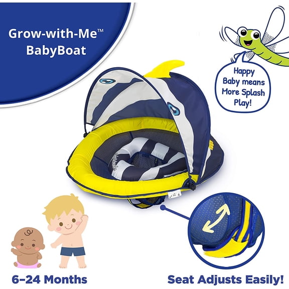Buoyant Pool Floats for 6-24 Months, Adjustable Canopies & Seats, Splash & Design