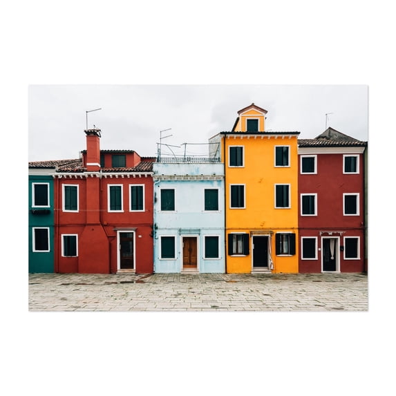 Burano Residential 05 - Venice Veneto Italy Photography Unframed Wall Art Print 16 x 24 inches