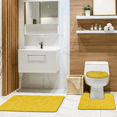 thumbnail image 1 of Burbank 3 Piece Bathroom Rug Set, Soft Bath Rug, Contour Rug & Universal Lid Cover Lemon, 1 of 1