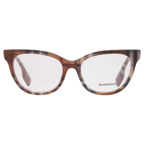 Burberry 0BE2375 3966 Women's Check Brown Frame Eyeglasses, 51 mm