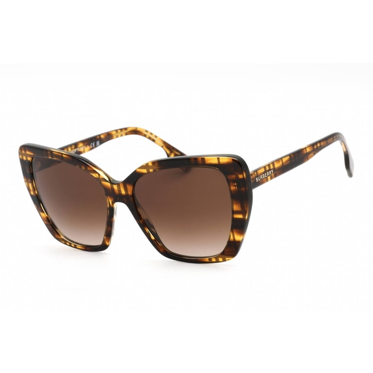 Burberry Women\'s Striped Brown Sunglasses! Burberry Tamsin Women Top Check/Striped Brown Butterfly  main image 3