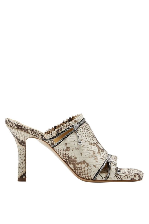 85mm Snakeskin Leather Sandals, Brand Size 38 ( US Size 8 )