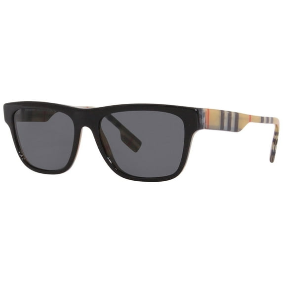 Burberry Adult Male Black on Vintage Check Rectangle Classic -BE4293-380687-56 - Made in Italy