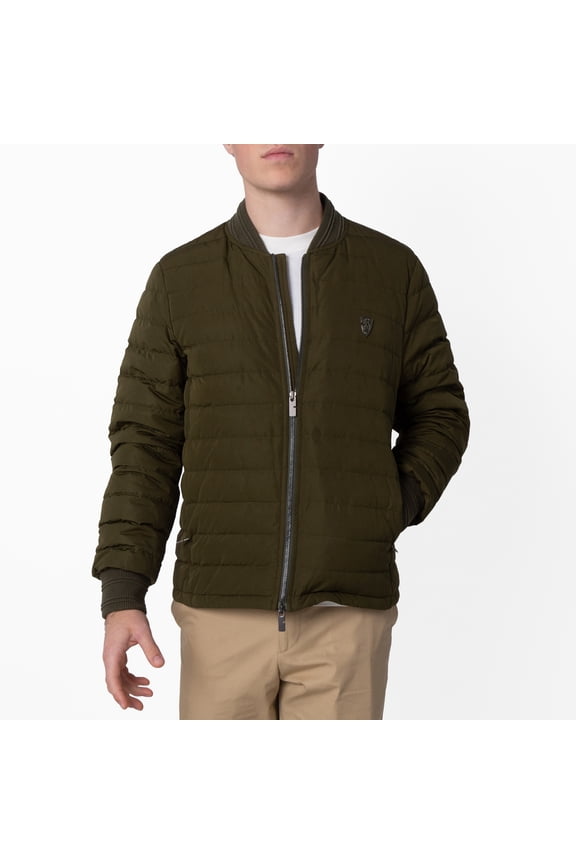 Army Green Polyester Down Jacket (Men's)