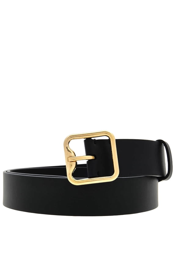 B Buckle Calf Leather Belt, Size 100 cm