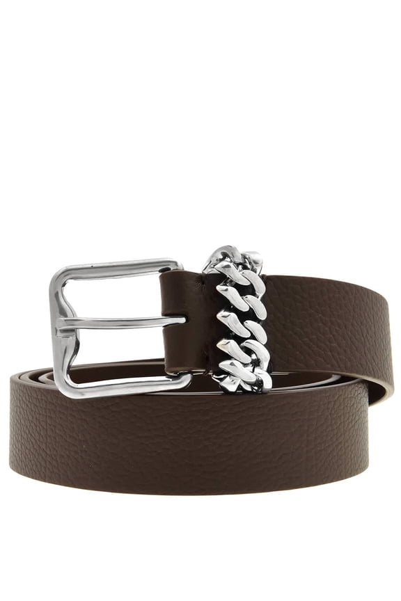 B Buckle Leather Belt, Size 100 cm