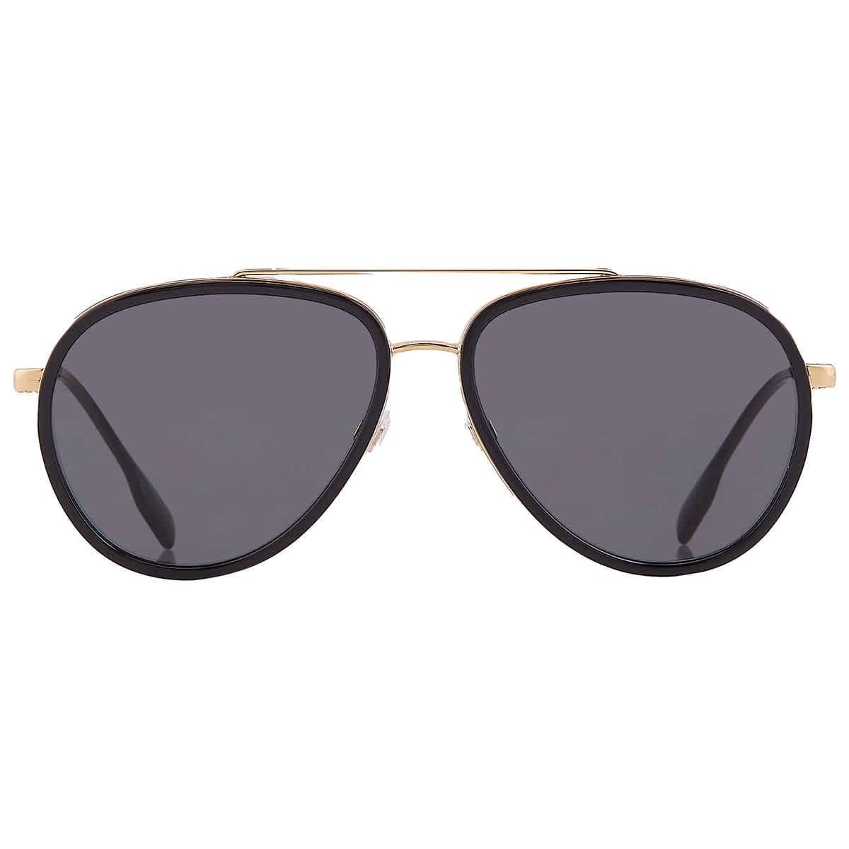 Burberry BE 3125 Metal Unisex Aviator Polarized Sunglasses Gold/Black 59mm Adult