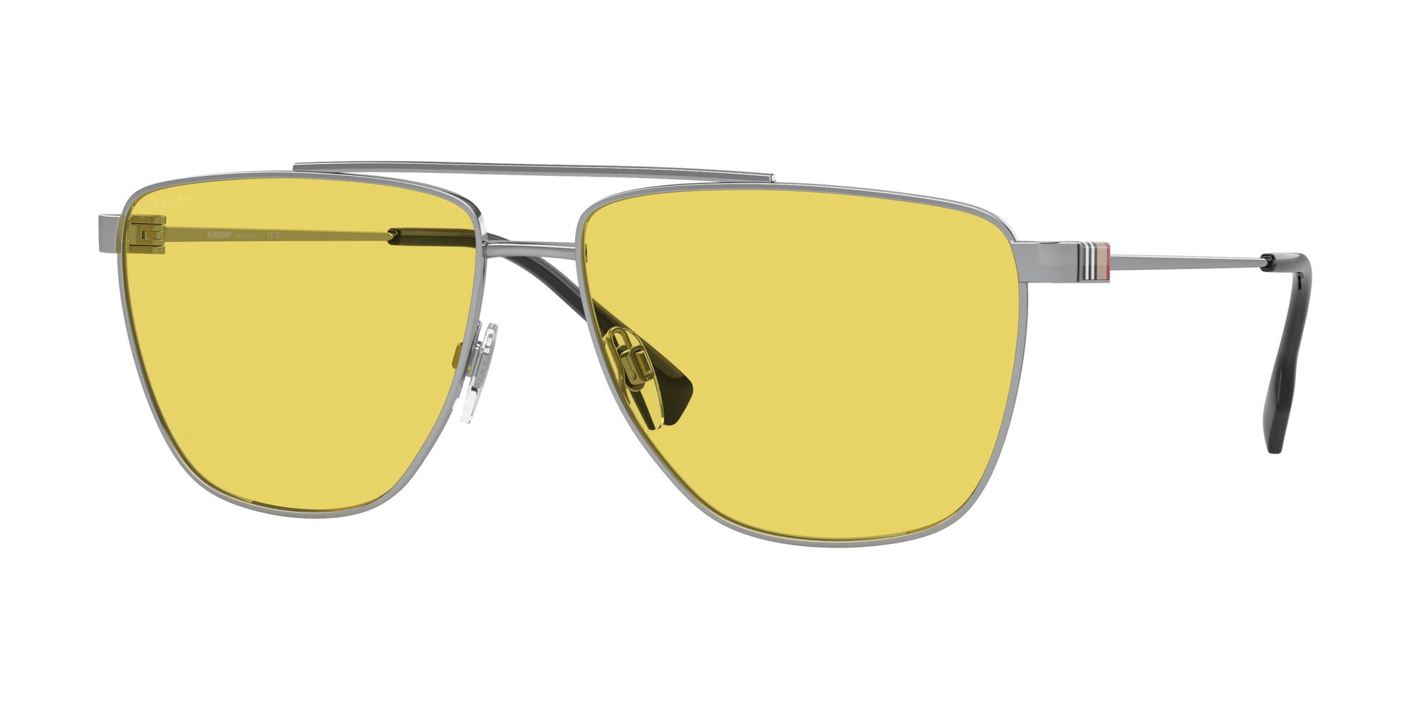 Burberry BE 3141 Metal Mens Navigator Sunglasses Silver 61mm  display picture 1