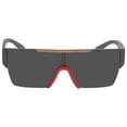 thumbnail image 1 of Burberry BE 4291 Plastic Unisex Rectangle Sunglasses Black 38mm Adult, 1 of 3
