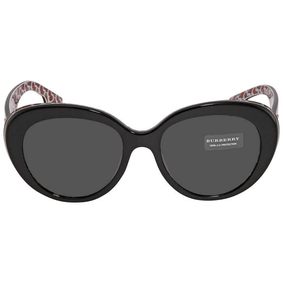 Burberry BE 4298 Plastic Womens Cat Eye Sunglasses Black 54mm Adult