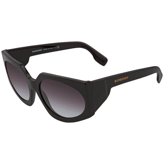 Burberry BE 4306 Plastic Womens Oval Sunglasses Black 60mm Adult