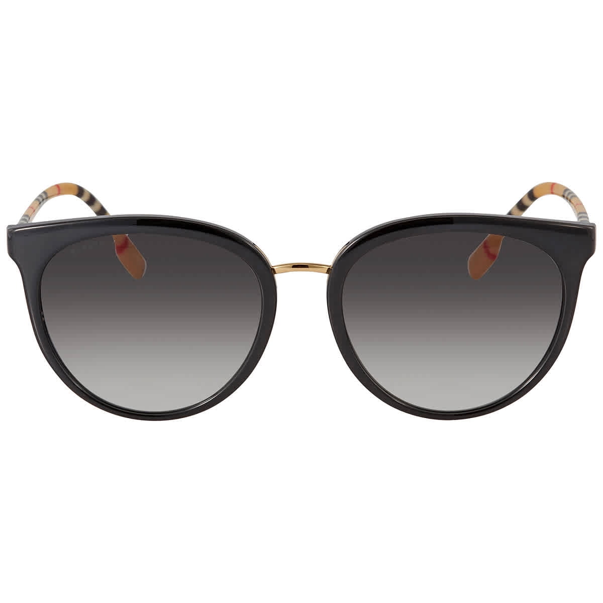 Burberry BE 4316F Plastic Womens Round Sunglasses Black 57mm  display picture 1