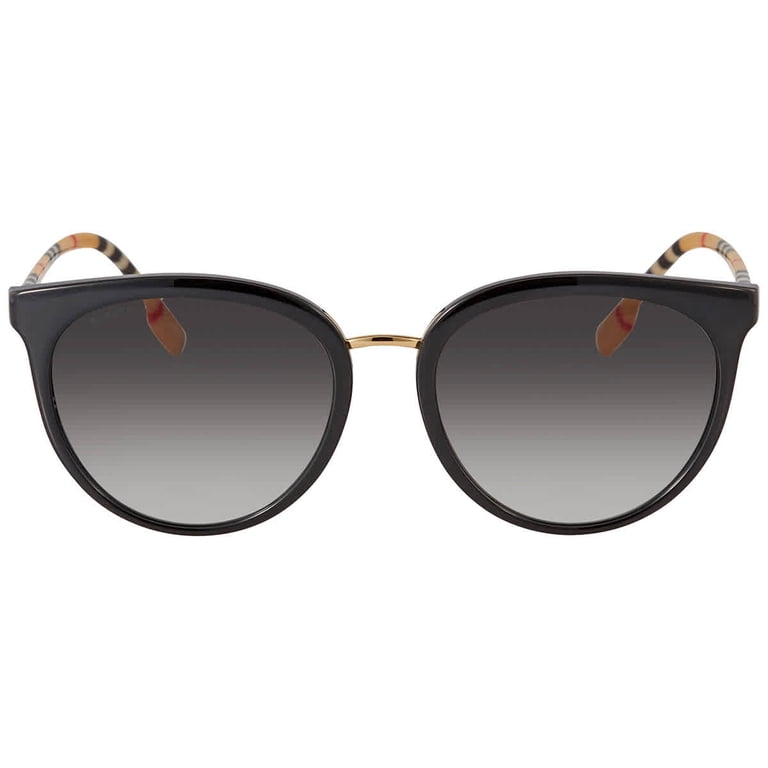 Burberry BE 4316F Plastic Womens Round Sunglasses Black 57mm  display picture 1