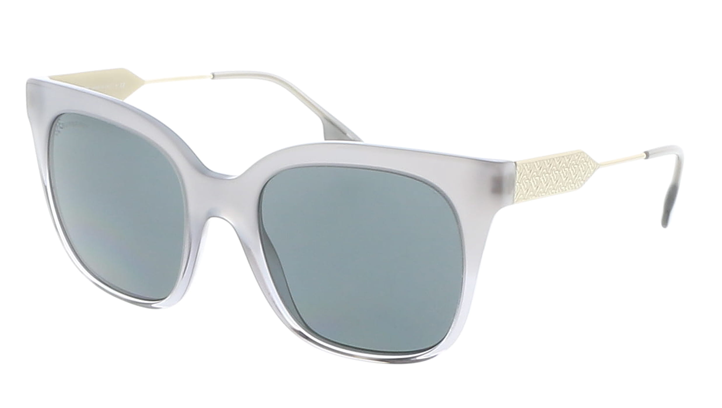 Burberry Women\'s Transparent Grey Sunglasses! Amazon.com: BURBERRY 0BE4371F 3825T3 Helena Clear Square  main image 4