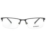 Burberry BE1282 Metal Unisex Semi-Rimless Eyeglasses Black Palladium 55mm Adult