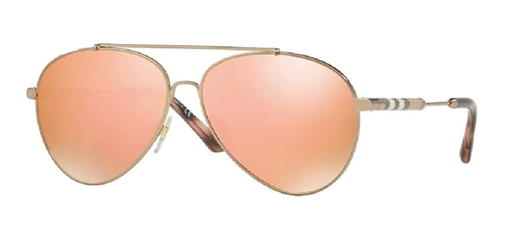 Burberry Sunglasses Brown Mirror Rose Gold Burberry BE3092Q 12437J 57M Gold/Brown Mirror Rose Gold  main image 3