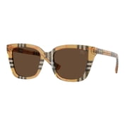 Burberry BE4487 416373 52mm Square Sunglasses Womens Transparent Brown/Vintage Check