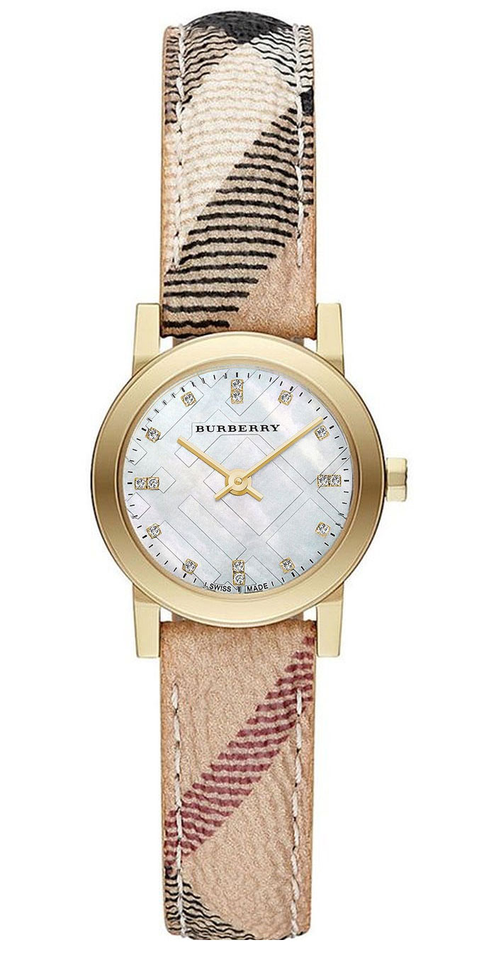 Burberry BU9226 The City Diamond Ladies Watch Gold Fabric 