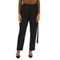 thumbnail image 1 of Burberry Black Chiffon And Jersey Tailored Trousers With Strap Detail, Brand Size 10 (US Size 8), 1 of 1