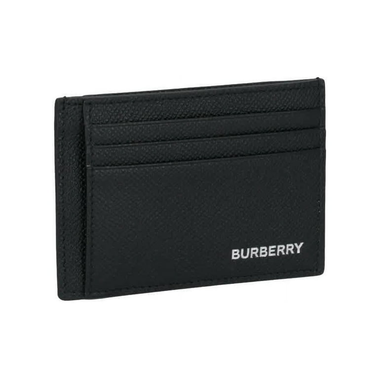 Burberry Leather Money Clip Card Holder - Black - One Size
