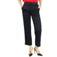 thumbnail image 1 of Burberry Black Silk Satin Studded Tailored Trousers, Brand Size 6 (US Size 4), 1 of 1