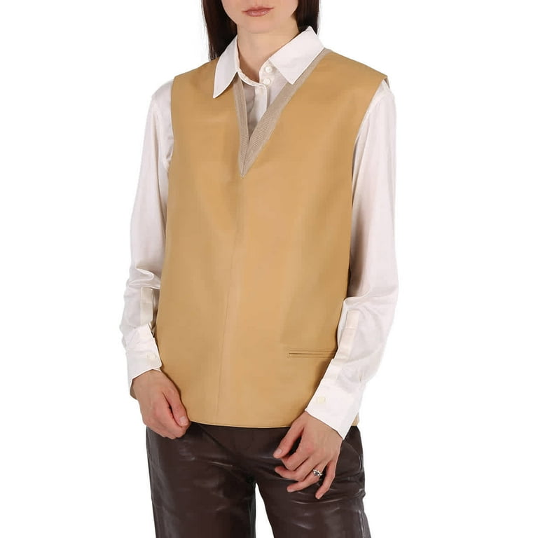 Burberry vest womens brown sale