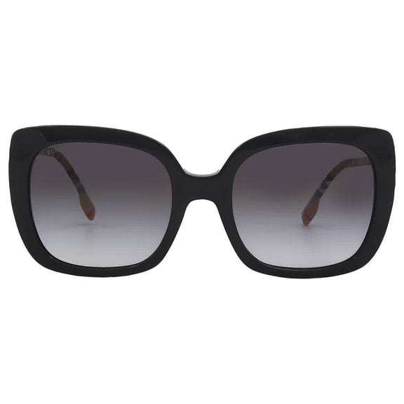 Burberry Caroll BE 4323 Plastic Womens Square Sunglasses Black 54mm Adult
