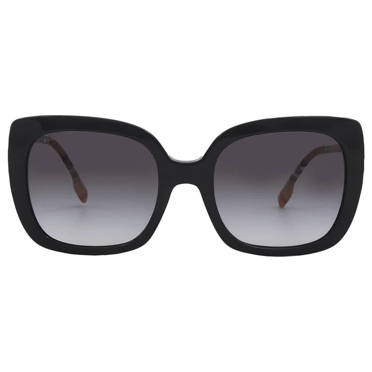 Burberry Caroll Womens Square Sunglasses, Black Frame, Grey  display picture 2