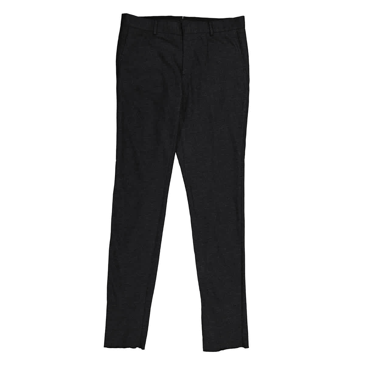 Charcoal Melange Savile Trousers, Brand Size 46 (Waist Size 31.1")