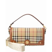 Burberry Womens "Note" Crossbody Bag   Beige Neutrals