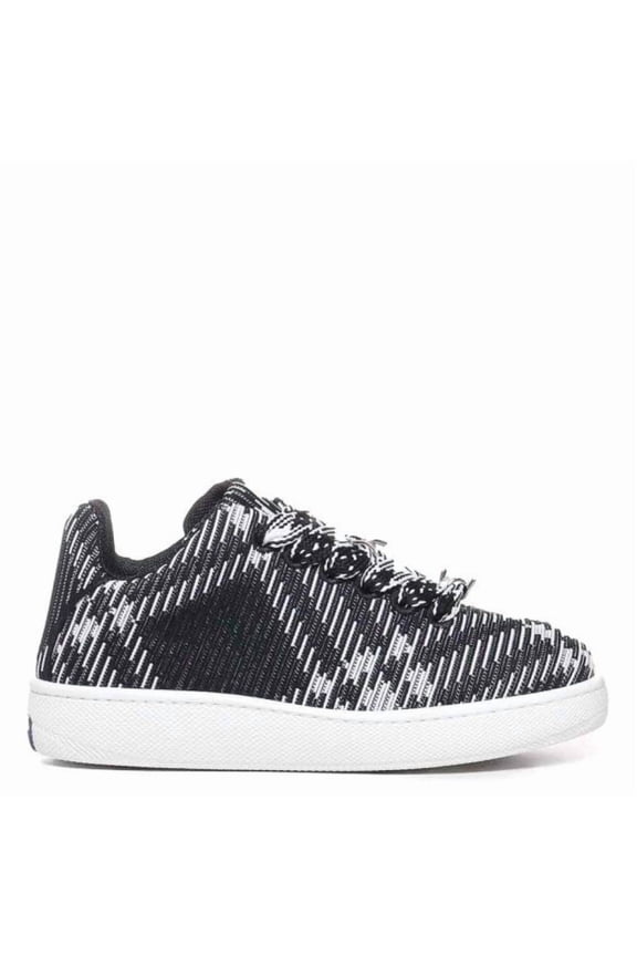 Check Knit Box Low-Top Sneakers, Brand Size 42 ( US Size 9 )
