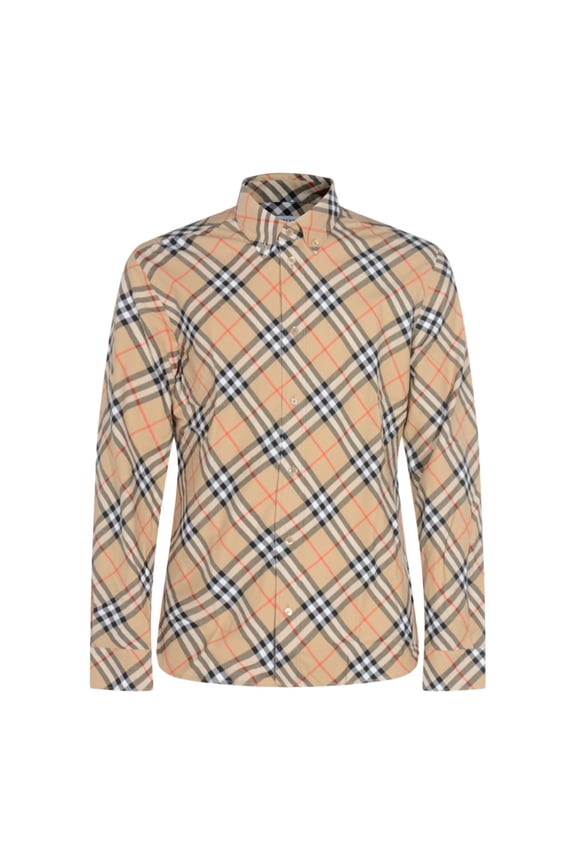 Checkered Long-Sleeved Button-Up Shirt With Tailored Fit (Men's)