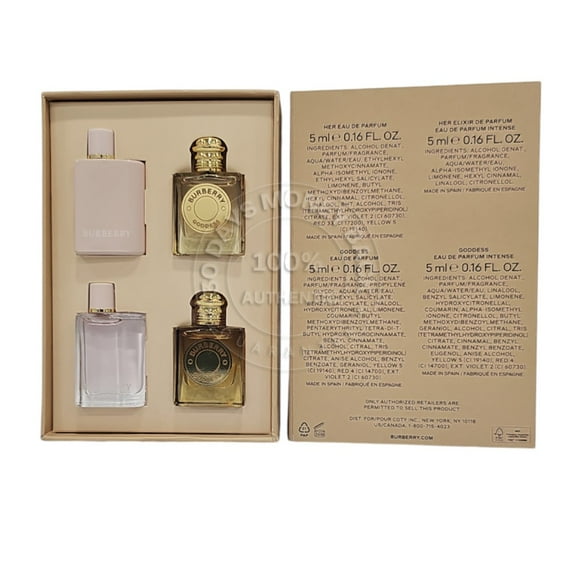 Burberry Coffret 4 Piece Mini Splash Women's Gift Set (NEW)
