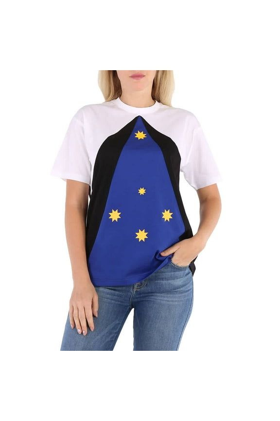 Color-Block Star-Print T-Shirt, Size XXXS