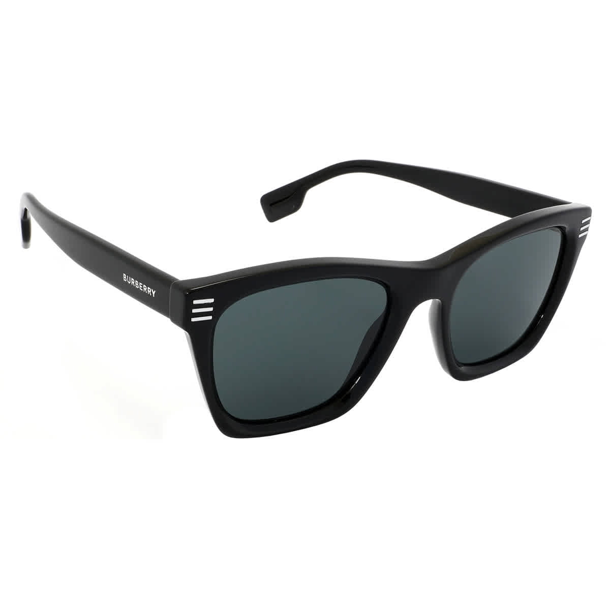 Burberry BE 4348 Plastic Unisex Square Sunglasses Black 52mm Adult