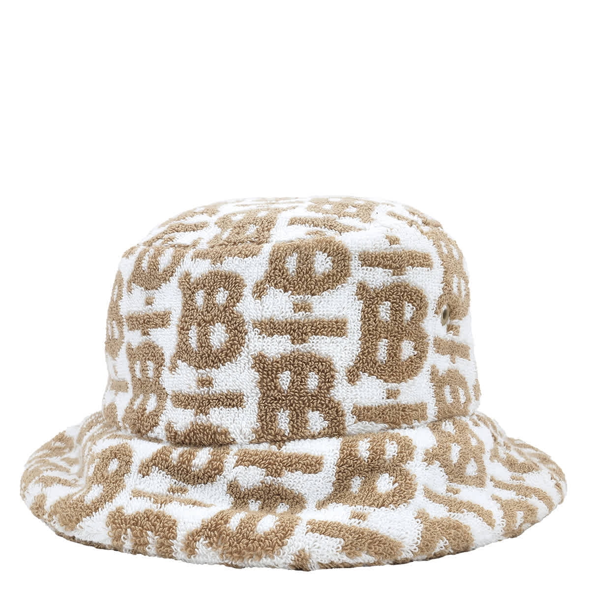 Burberry【☆ Cotton Monogram Jacquard Towel Bucket Hat】 Burberry Cotton Monogram Jacquard Bucket Hat, Size X-Small