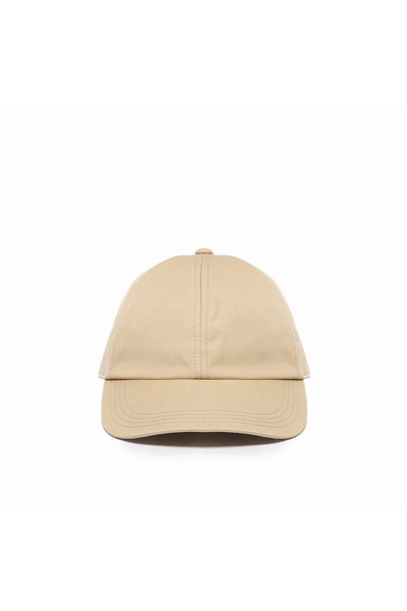 Curved-Peak Cotton Baseball Cap, Size Medium